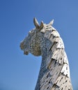 Horses head made of steel.