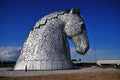 Horses head made of steel.