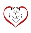 Horses in love logo