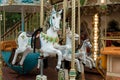 Horses on the merry-go-round Royalty Free Stock Photo