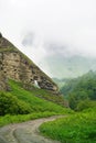 horses mountains animals beautiful meadows passes caucasus Royalty Free Stock Photo