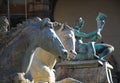 Horses from Neptune Statue, Florence 2 Royalty Free Stock Photo