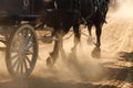 Horses Pulling Wagon Royalty Free Stock Photo