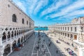 Horses of Saint Mark and view of piazza San Marco in Venice, Italy