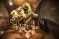 Horses of Saint Mark and view of church San Marco in Venice, Italy