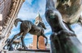 Horses of Saint Mark and view of pizza San Marco in Venice, Italy