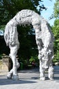 The Horses sculpture by Jean-Marie Appriou at the entrance to Central Park in Manhattan, New York City Royalty Free Stock Photo