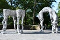 The Horses sculpture by Jean-Marie Appriou at the entrance to Central Park in Manhattan, New York City Royalty Free Stock Photo