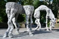 The Horses sculpture by Jean-Marie Appriou at the entrance to Central Park in Manhattan, New York City Royalty Free Stock Photo