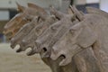 Horses of the Terracotta Warriors Army in Xian, Republic of China, Asia Royalty Free Stock Photo