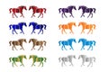 Horses Vector Royalty Free Stock Photo