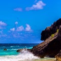 horseshoe bay bermuda Caribbean rocks landscape beautiful scenic tranquil Royalty Free Stock Photo