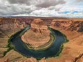 Horseshoe bend, Arizona. Horseshoe-shaped incised meander of the Colorado River, United States Royalty Free Stock Photo