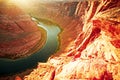 Horseshoe Bend on Colorado River in Glen Canyon of Grand canyon, Arizona, USA. Royalty Free Stock Photo