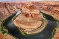 Horseshoe Bend on Colorado River in Glen Canyon, part of Grand canyon, Page, Arizona, USA Royalty Free Stock Photo