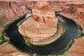 Horseshoe Bend on Colorado River in Glen Canyon, part of Grand canyon, Page, Arizona, USA Royalty Free Stock Photo