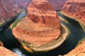 Horseshoe Bend of the Colorado River at Marble Canyon, Page, Southwest Desert, Arizona, USA Royalty Free Stock Photo