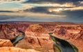 Horseshoe bend, Colorado River meander, Arizona United States Royalty Free Stock Photo