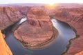 Horseshoe Bend on the Colorado River near Page, beautiful sunset, Arizona, USA Royalty Free Stock Photo