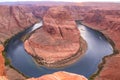 Horseshoe Bend on the Colorado River near Page, beautiful sunset, Arizona, USA Royalty Free Stock Photo