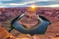 Horseshoe Bend at dusk, Arizona, USA Royalty Free Stock Photo