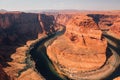 Horseshoe Bend is a famous meander on river Colorado Royalty Free Stock Photo
