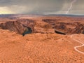 Horseshoe Bend is a famous meander on river Colorado Royalty Free Stock Photo