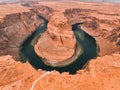 Horseshoe Bend is a famous meander on river Colorado Royalty Free Stock Photo