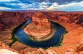 Horseshoe Bend at the Colorado river in Page, Arizona Royalty Free Stock Photo