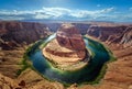 Horseshoe Bend meander of Colorado River in Glen Canyon. Arizona USA Royalty Free Stock Photo