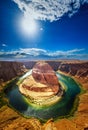 Horseshoe Bend meander of Colorado River in Glen Canyon. Arizona USA Royalty Free Stock Photo