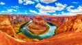 Horseshoe Bend meander of Colorado River in Glen Canyon. Arizona USA Royalty Free Stock Photo