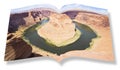 Horseshoe Bend meander of Colorado River in Glen Canyon near Page - Arizona USA - Royalty Free Stock Photo