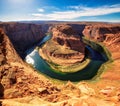 Horseshoe Bend meander of Colorado River Royalty Free Stock Photo