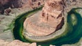 Horseshoe Bend in Page, Arizona. Amazing aerial view