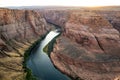 Horseshoe Bend, Page, Arizona. Horse Shoe Bend on Colorado River, Grand Canyon. Royalty Free Stock Photo