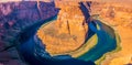 Horseshoe Bend panoramic view Royalty Free Stock Photo