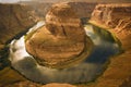 The horseshoe bend scenic view point which is very popular destination for traveller Royalty Free Stock Photo