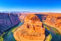 Horseshoe Bend is a horseshoe-shaped incised meander of the Colorado River Royalty Free Stock Photo