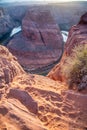 Horseshoe Bend at sunset, Arizona in summer season Royalty Free Stock Photo