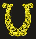 Decorative Horseshoe for your design. Vector illustration