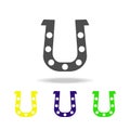 horseshoe colored icons. Element of casino colored icons. Can be used for web, logo, mobile app, UI, UX