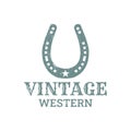 horseshoe for country western cowboy ranch logo