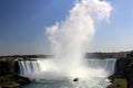 Horseshoe Fall, tour boat approaching the mist, Niagara Falls, ON, Canada Royalty Free Stock Photo