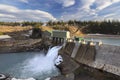 Horseshoe Falls Dam Calgary Alberta Canada Rocky Mountains Foothills Hydroelecticity Power Generation Royalty Free Stock Photo