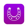 Horseshoe icon digital purple