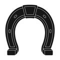 Horseshoe icon in monochrome style isolated on white background. Rodeo symbol.