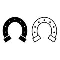 Horseshoe icon vector set. Luck illustration sign collection. Fortune symbol. Royalty Free Stock Photo