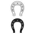 Horseshoe icon vector set. Luck illustration sign collection. Fortune symbol. Royalty Free Stock Photo