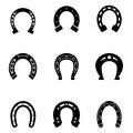 Horseshoe icon vector set. Luck illustration sign collection. Fortune symbol. Royalty Free Stock Photo